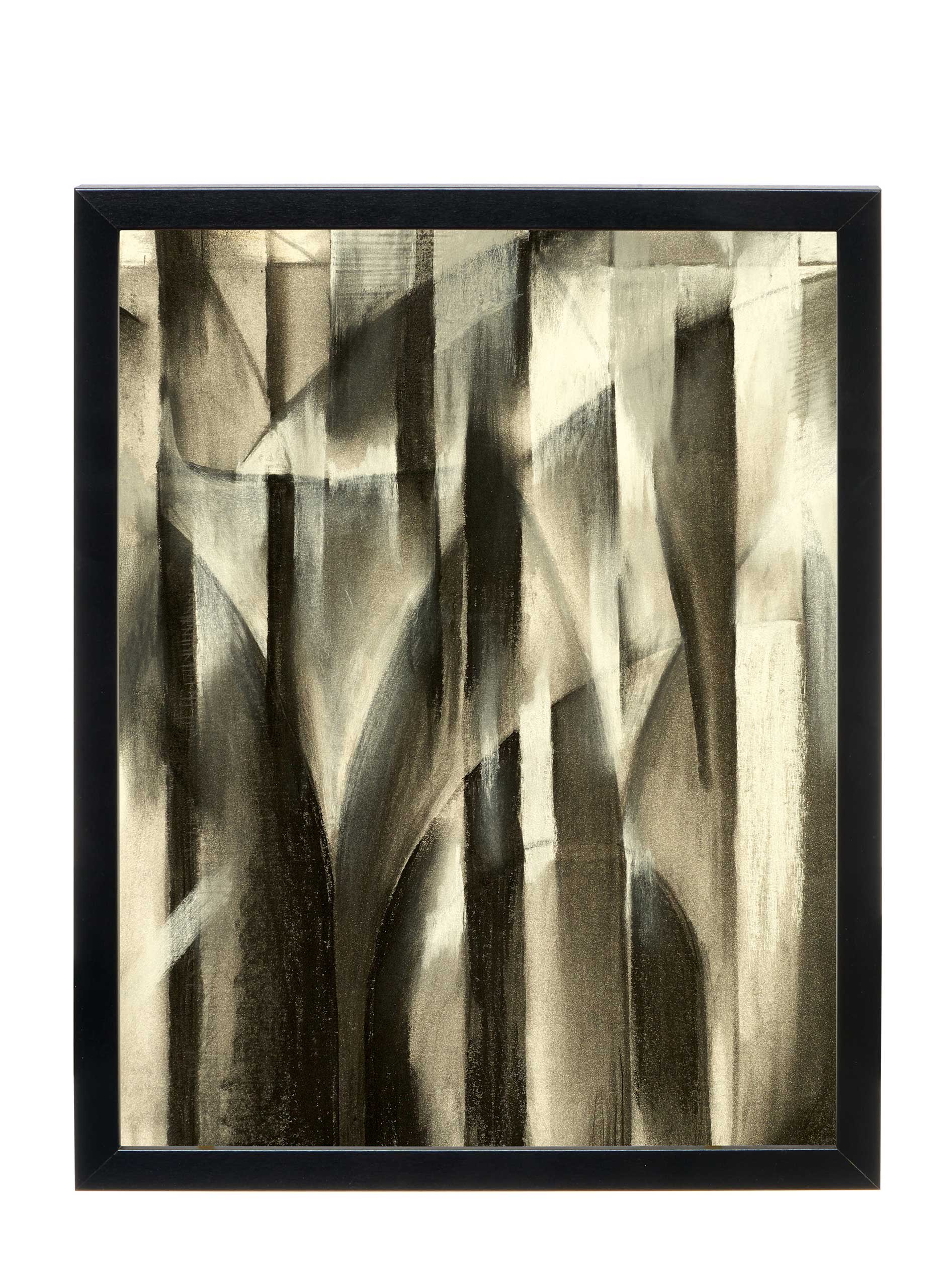 Universalboard "Fine Art Black S30" Motiv 02 Kunst / Magnettafel, Schlüsselboard, Wandbild  30x40cm Rahmen schwarz
